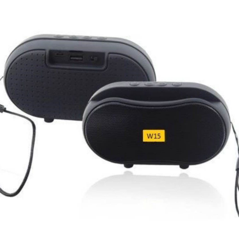W15 Portable Wireless Bluetooth Speaker with USB, TF Card & AUX Support
