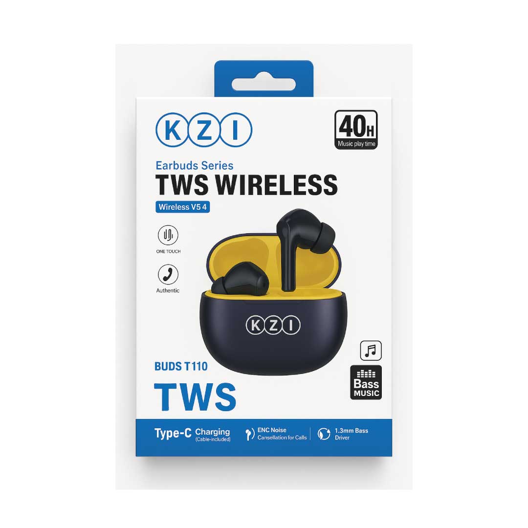 KZI Buds T110 TWS Wireless Earbuds with Bluetooth 5.3